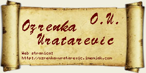 Ozrenka Uratarević vizit kartica
